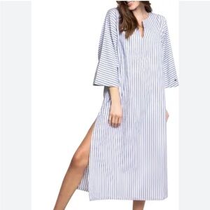 Petite Plume Striped Kaftan Dress